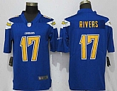 Nike Chargers 17 Philip Rivers Blue Color Rush Limited Jersey,baseball caps,new era cap wholesale,wholesale hats